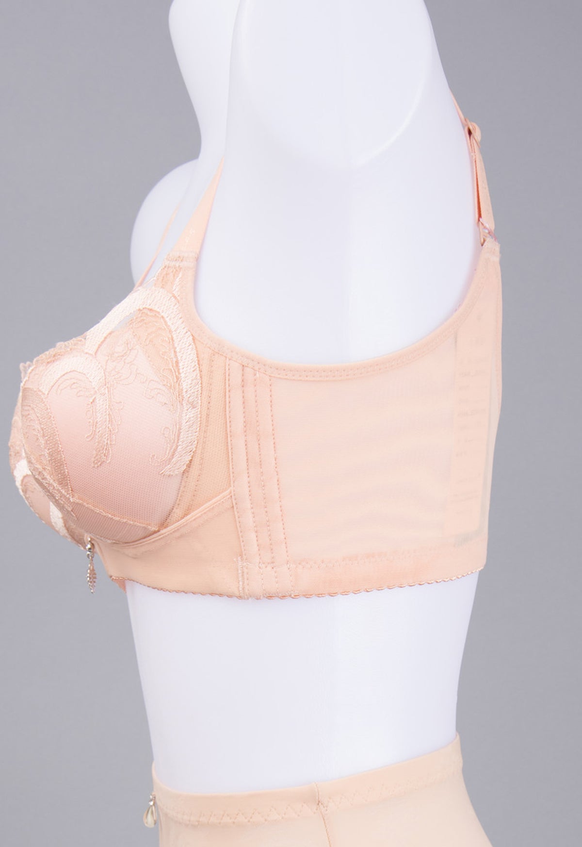 Wireless Floral Lace Contour Bra - No-Bulge Back | Bradoria