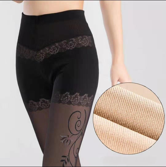 Lace Stirrup Sheer Tights for Women | Bradoria