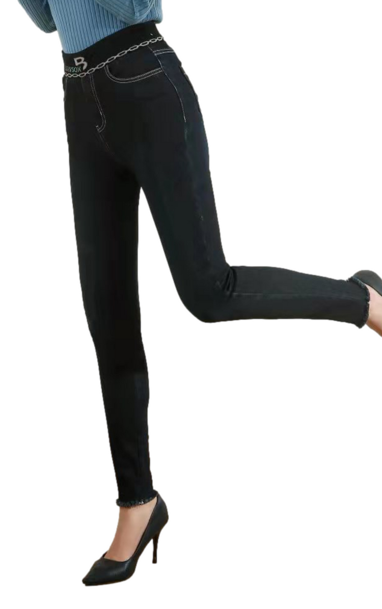 Edgy Beauty Velvet Jeggings #72108