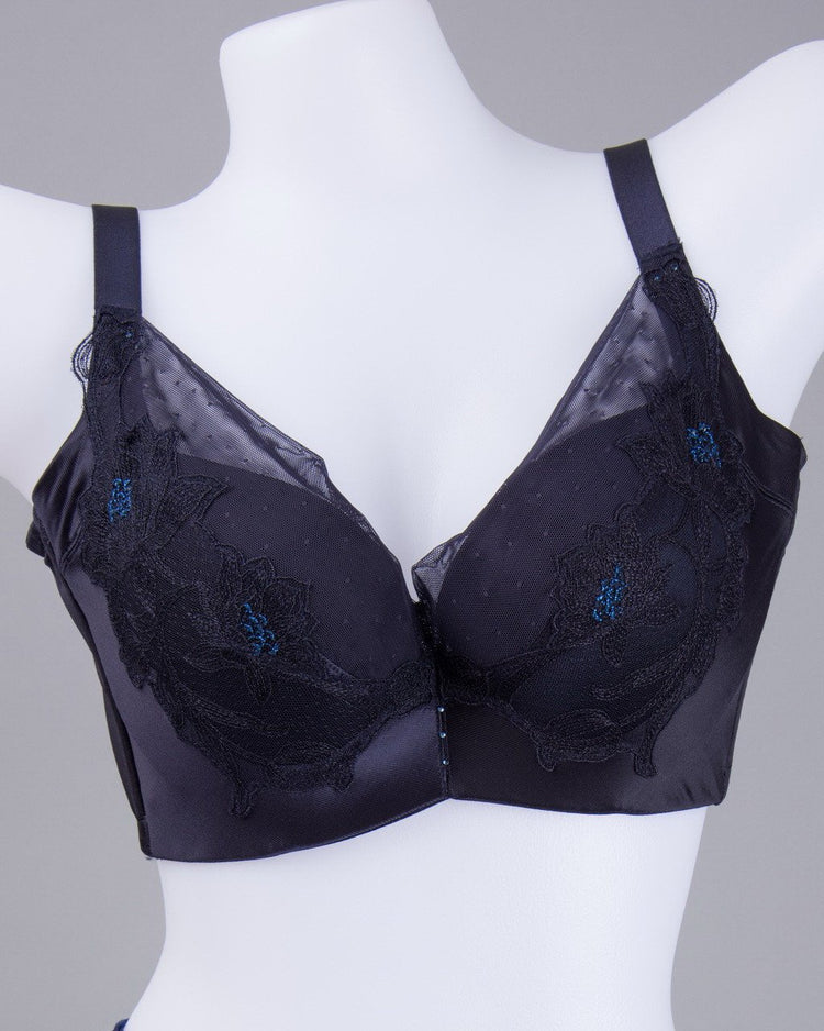 Floral Silk Push-Up Bra | Elegant Flower Bra Lace