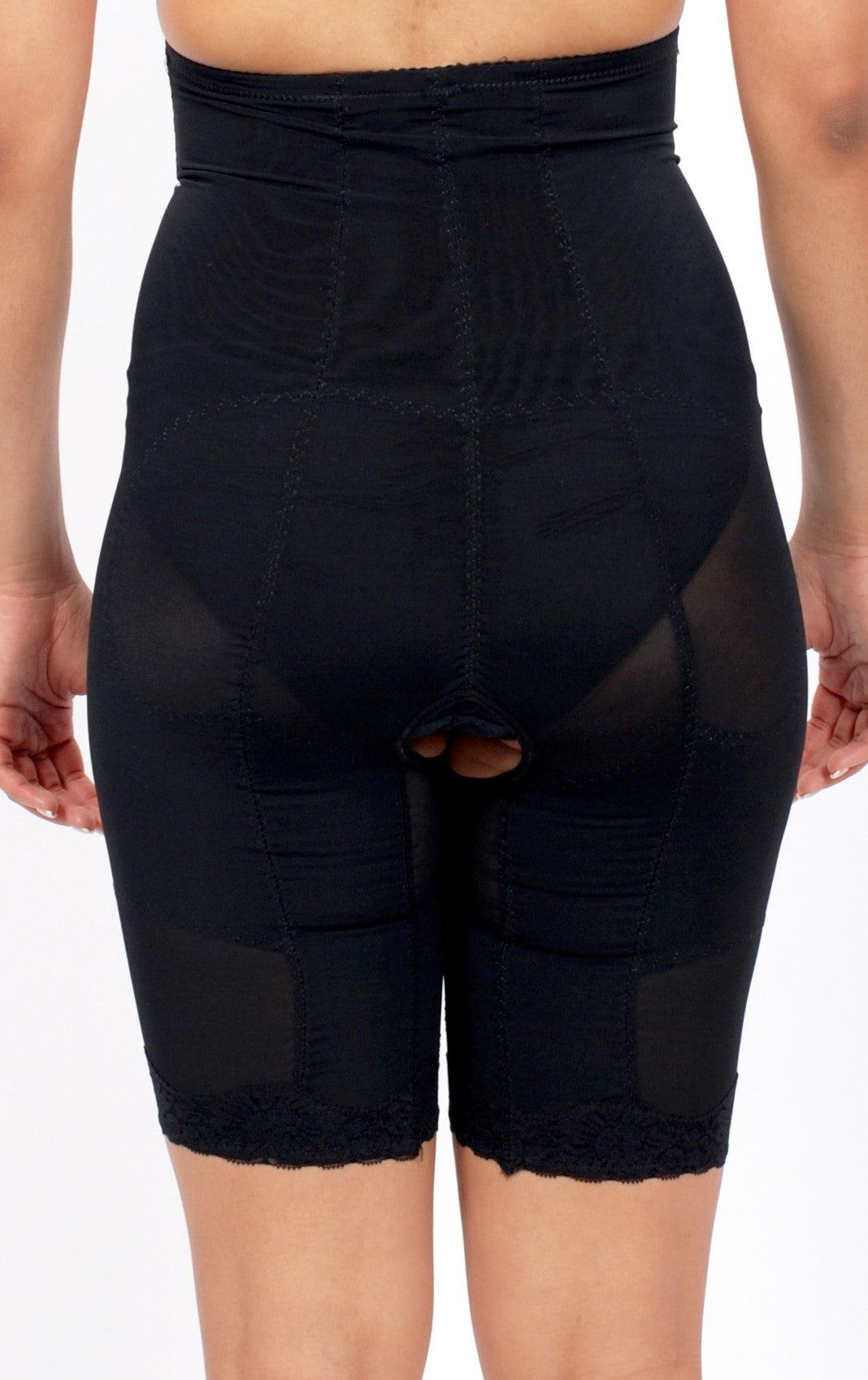 High-Waist Tummy Control Shapewear Shorts - Lace Thigh Slimmer | Bradoria