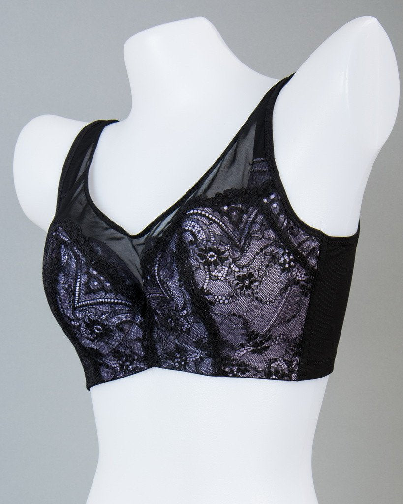 Full Cup Lace Mesh Underwire Contour Bra - Push-Up Seamless | Bradoria