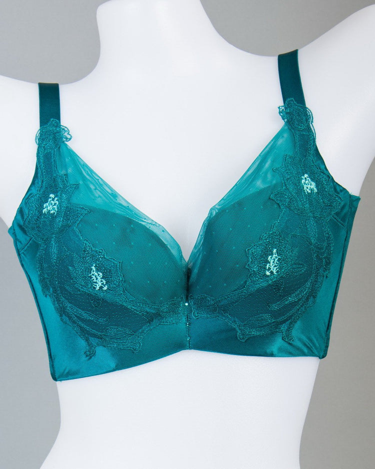 Floral Silk Push-Up Bra | Elegant Flower Bra Lace