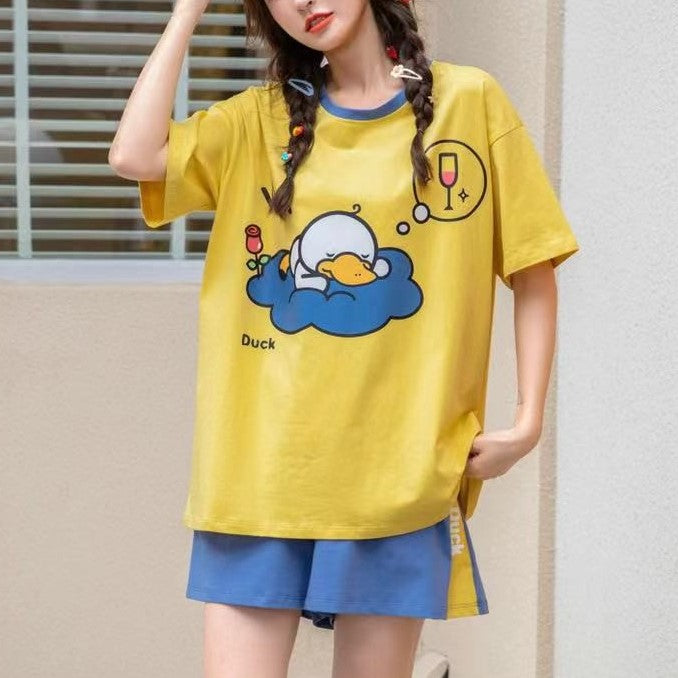 Ducky Dreams Oversized Colorful Pajamas #72175