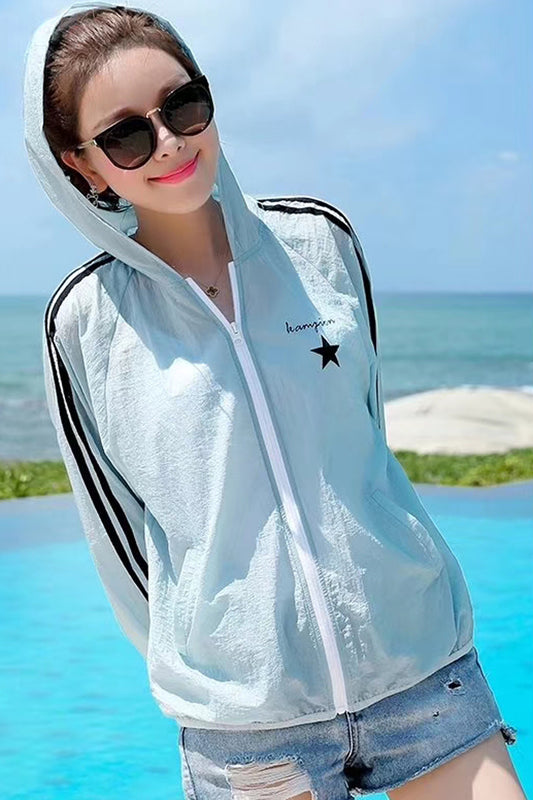 UPF 50+ Pastel Zip Sun Protection Hoodie for Women | Bradoria
