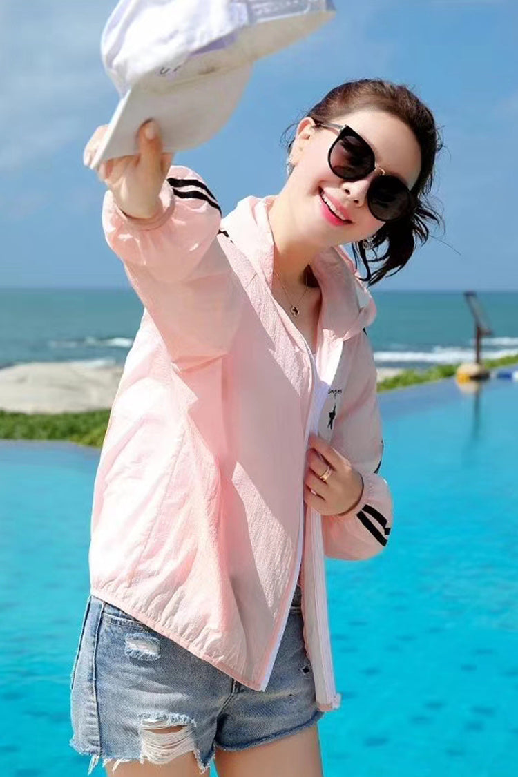 UPF 50+ Pastel Zip Sun Protection Hoodie for Women | Bradoria